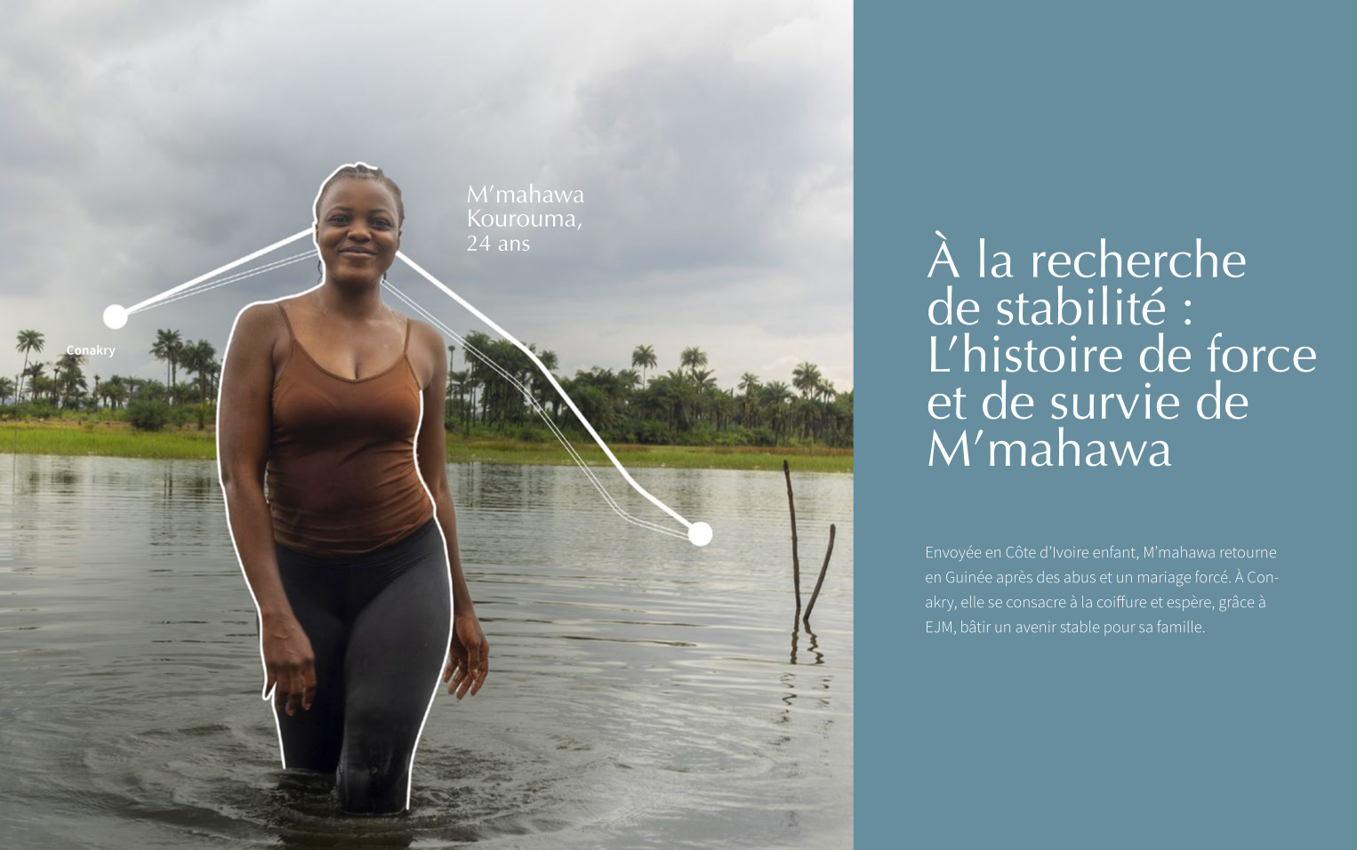 À la recherche de stabilité : L’histoire de force et de survie de M’mahawa